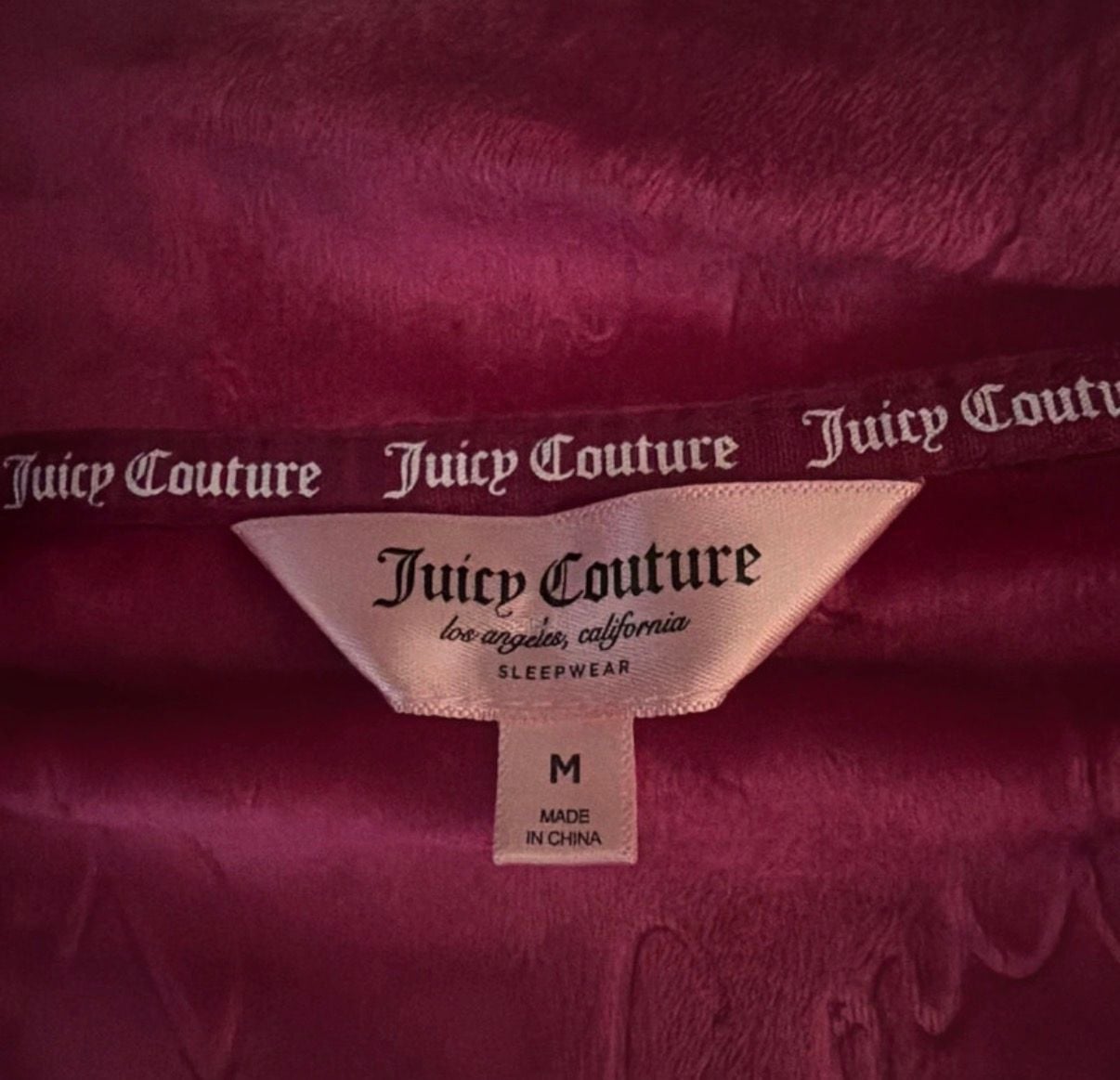 Juicy Couture Sleepwear Velour Logo Embossed 2-Piece Pajama Set 2