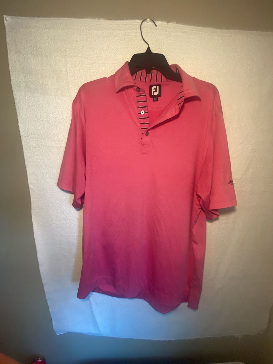 FootJoy Jimmie Austin Golf Club Pink Short Sleeve Performance Polo Shirt 2