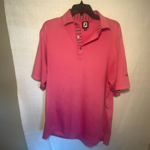 FootJoy Jimmie Austin Golf Club Pink Short Sleeve Performance Polo Shirt