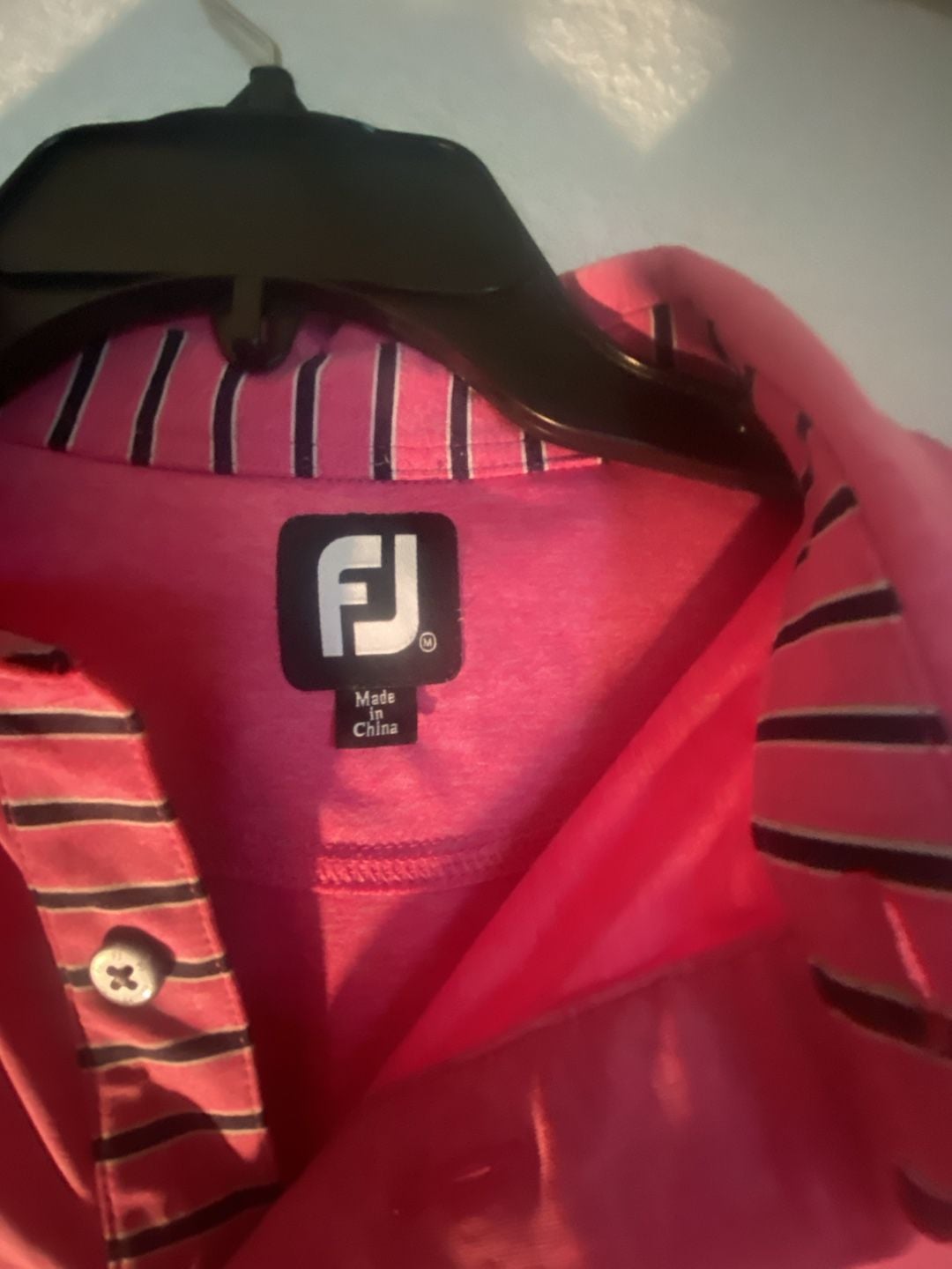 FootJoy Jimmie Austin Golf Club Pink Short Sleeve Performance Polo Shirt 3