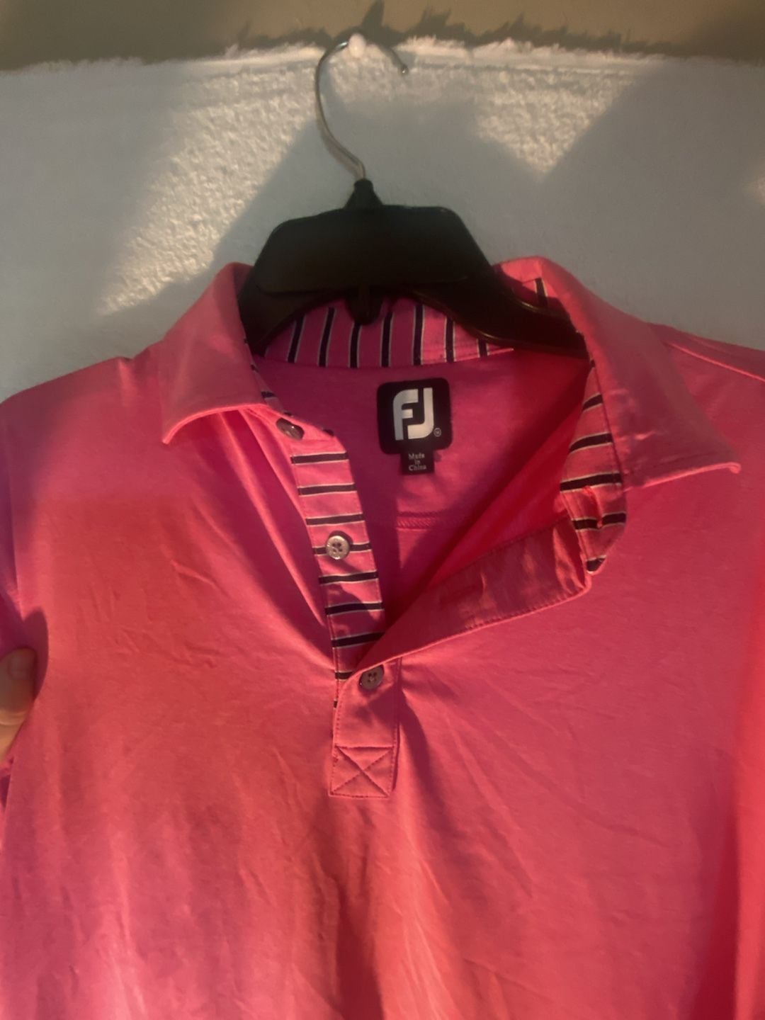 FootJoy Jimmie Austin Golf Club Pink Short Sleeve Performance Polo Shirt 4