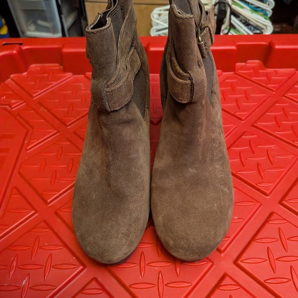 Lauren Ralph Lauren Yasline Oiled Suede Wedge Ankle Booties