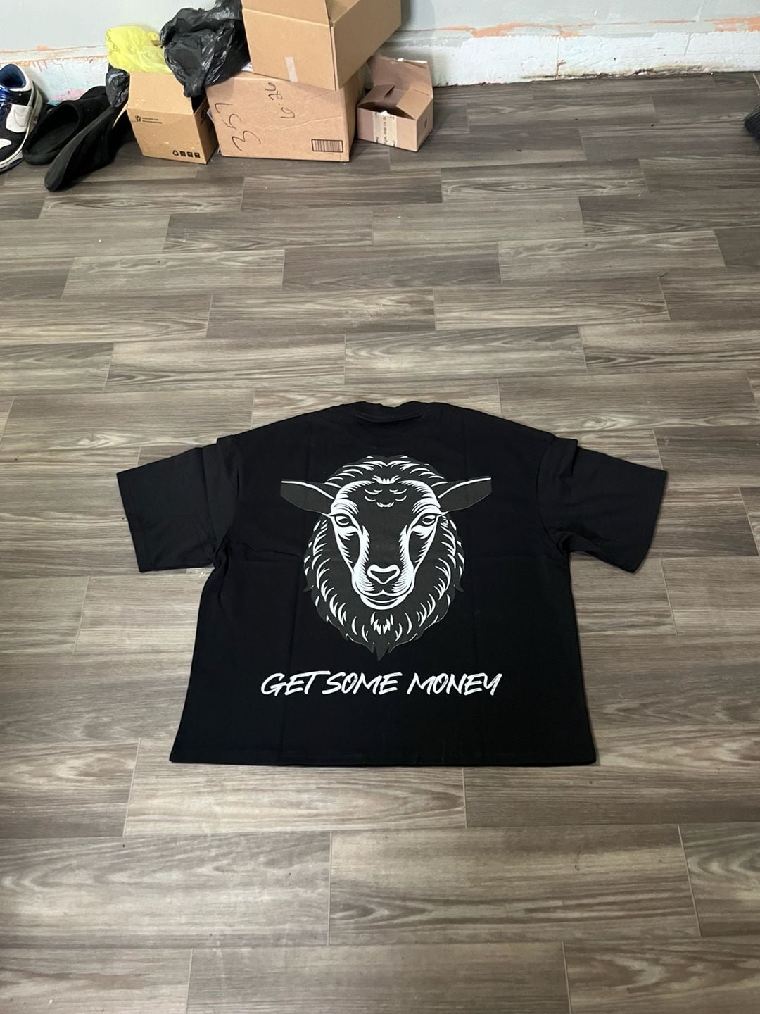 GTB Get Some Money Sheep Graphic Oversized T-Shirt 2