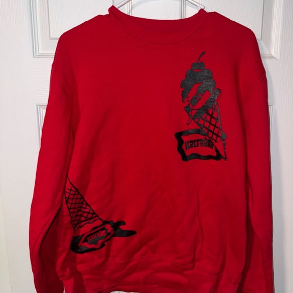 Billionaire Boys Club ICECREA Logo Crewneck Sweatshirt Red Men’s size S