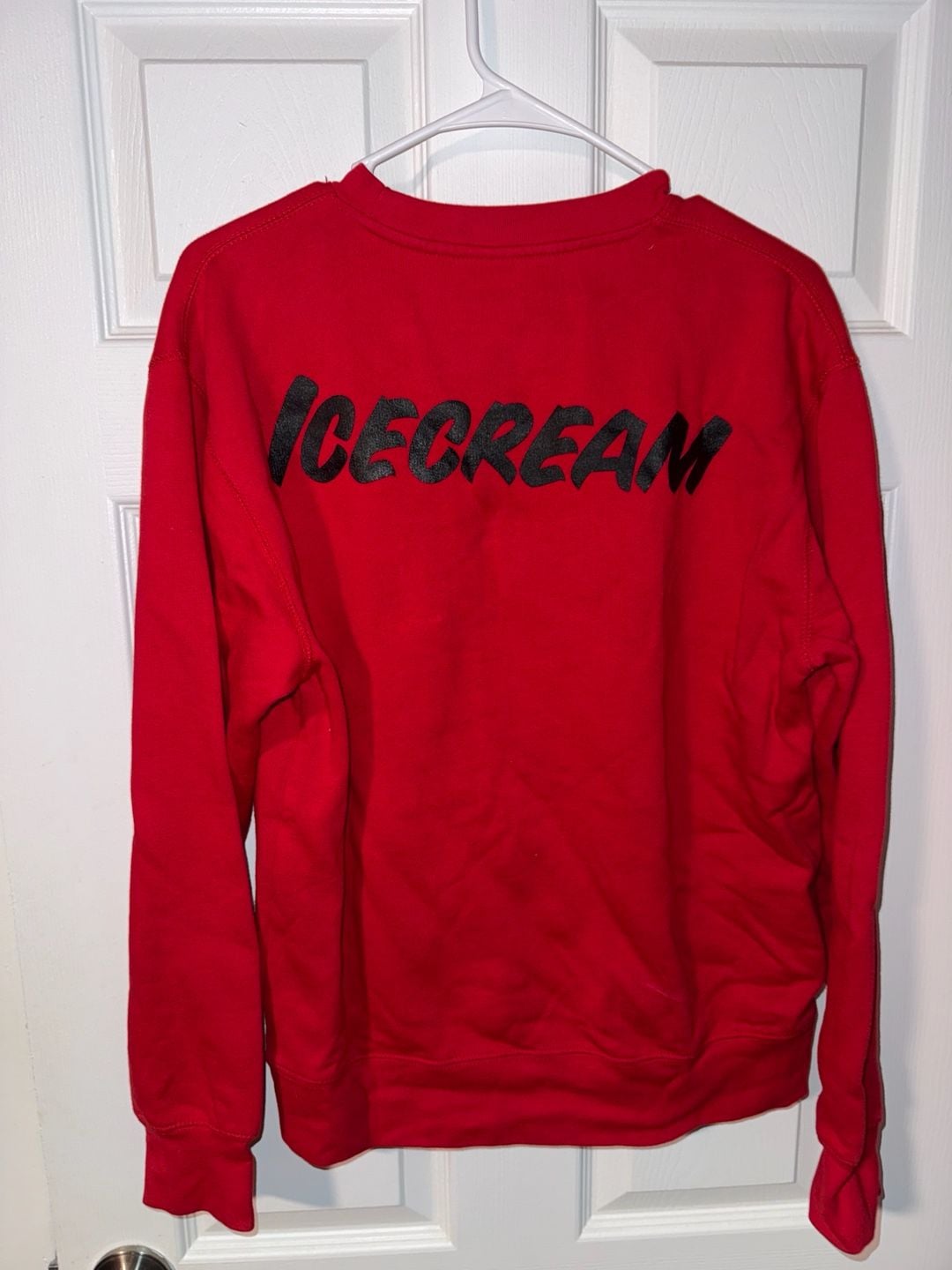 Billionaire Boys Club ICECREA Logo Crewneck Sweatshirt Red Men’s size S 3