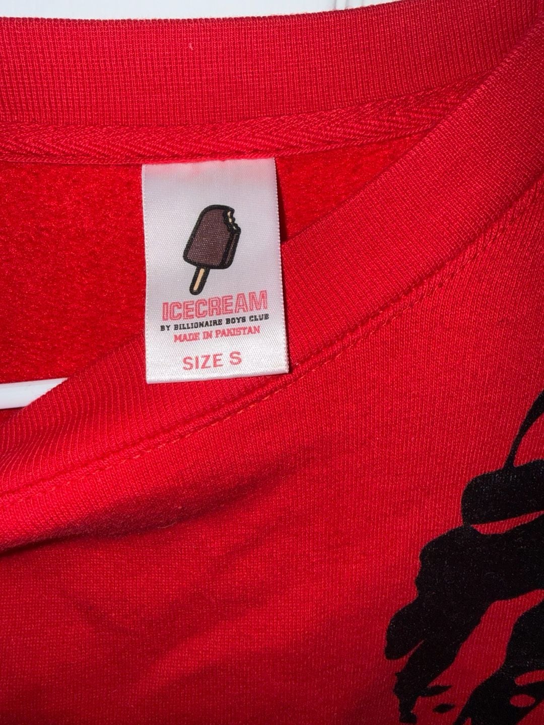 Billionaire Boys Club ICECREA Logo Crewneck Sweatshirt Red Men’s size S 4