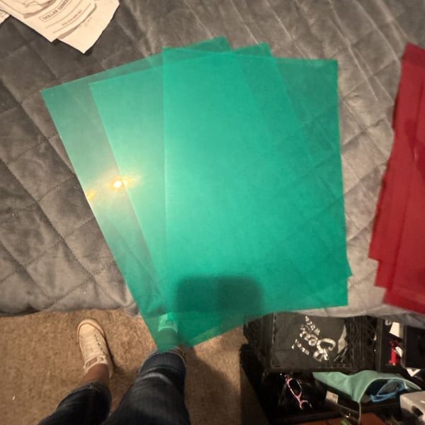 Christmas Gel Light Filter Sheets 6-Piece Set 11.7 x 8.5 Inches