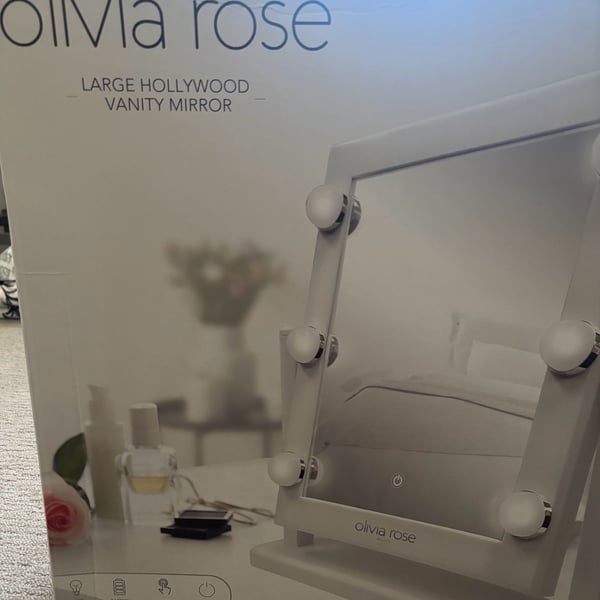 Olivia Rose Large Hollywood Vanity Mirror with 6 LED Lights and Smart Touch Sensor
