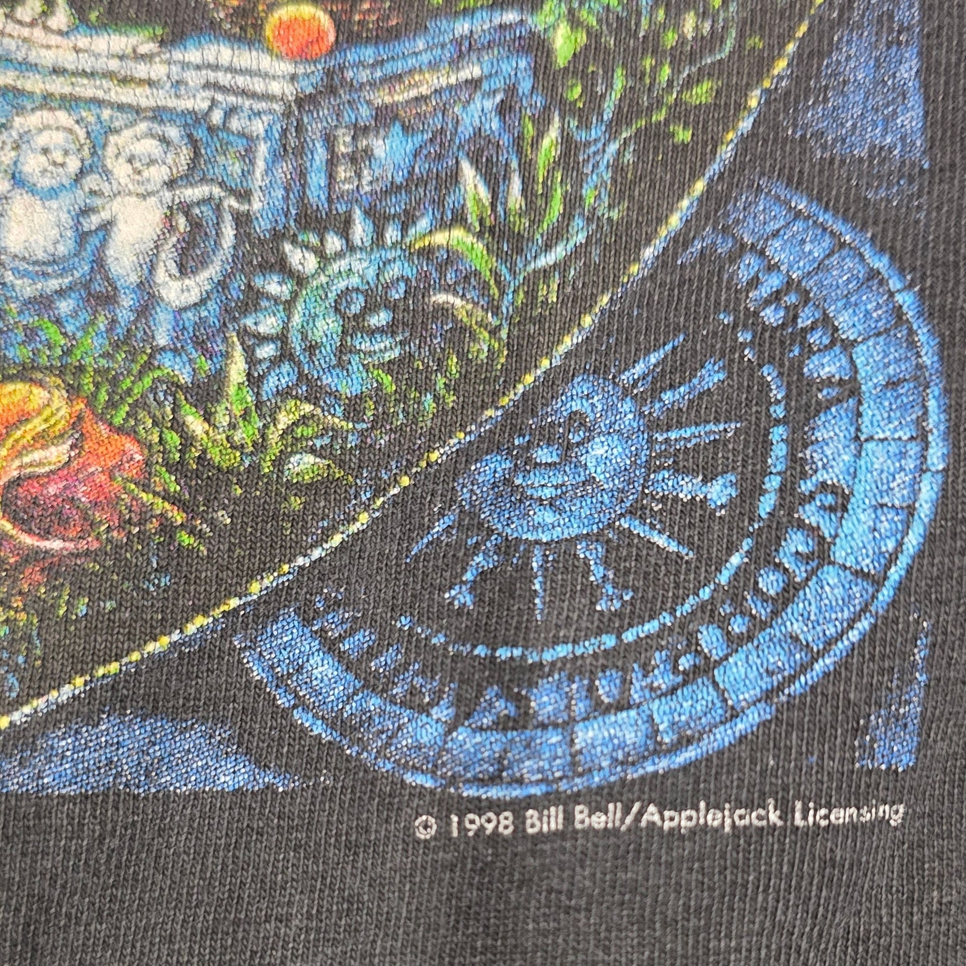 Vintage 1998 Bill Bell Astrologer Wizard Long Sleeve Graphic T-Shirt 4