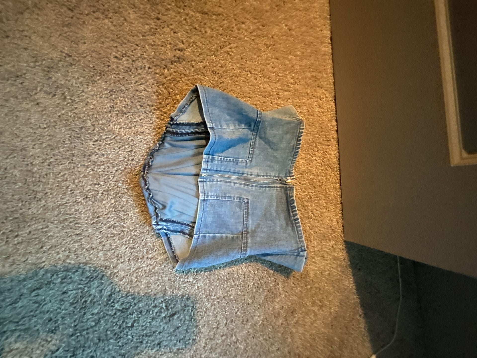 Garage Denim Corset Bustier Crop Top 2