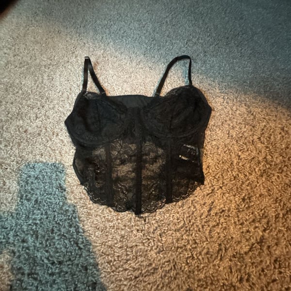 SHEIN Black Lace Corset Cami Top