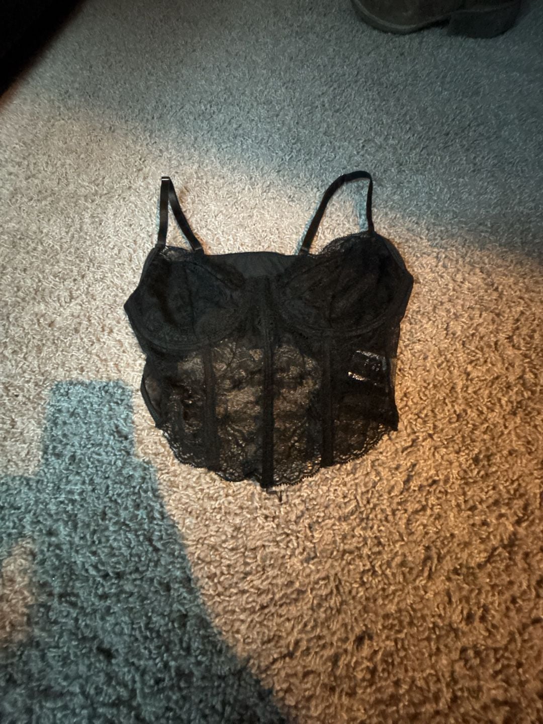 SHEIN Black Lace Corset Cami Top 2