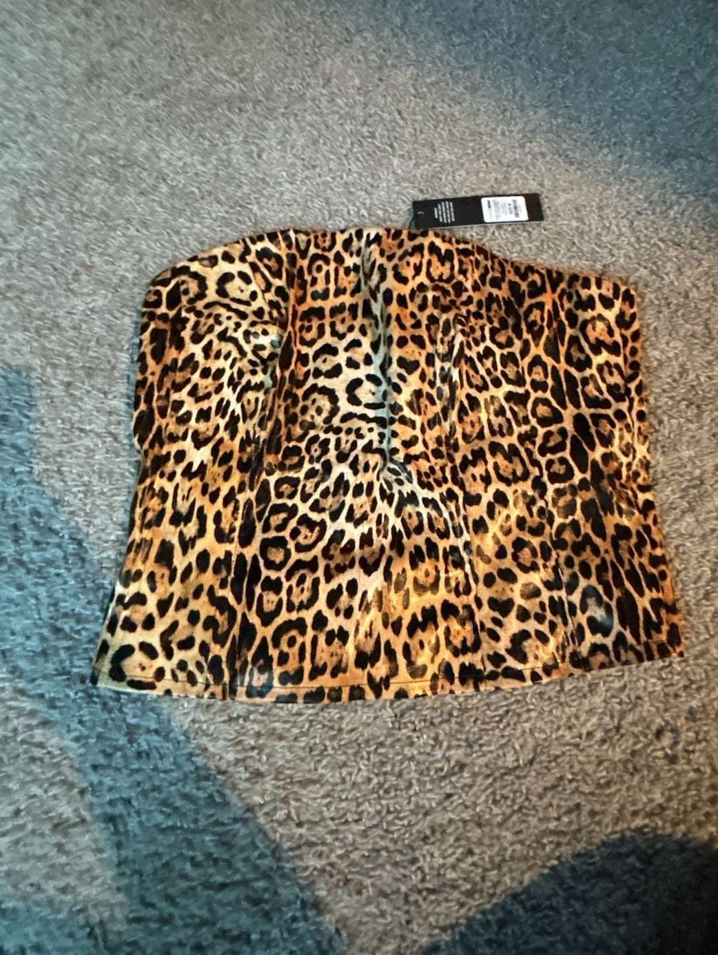 Fashion Nova Wild Love Leopard PU Corset Top 1