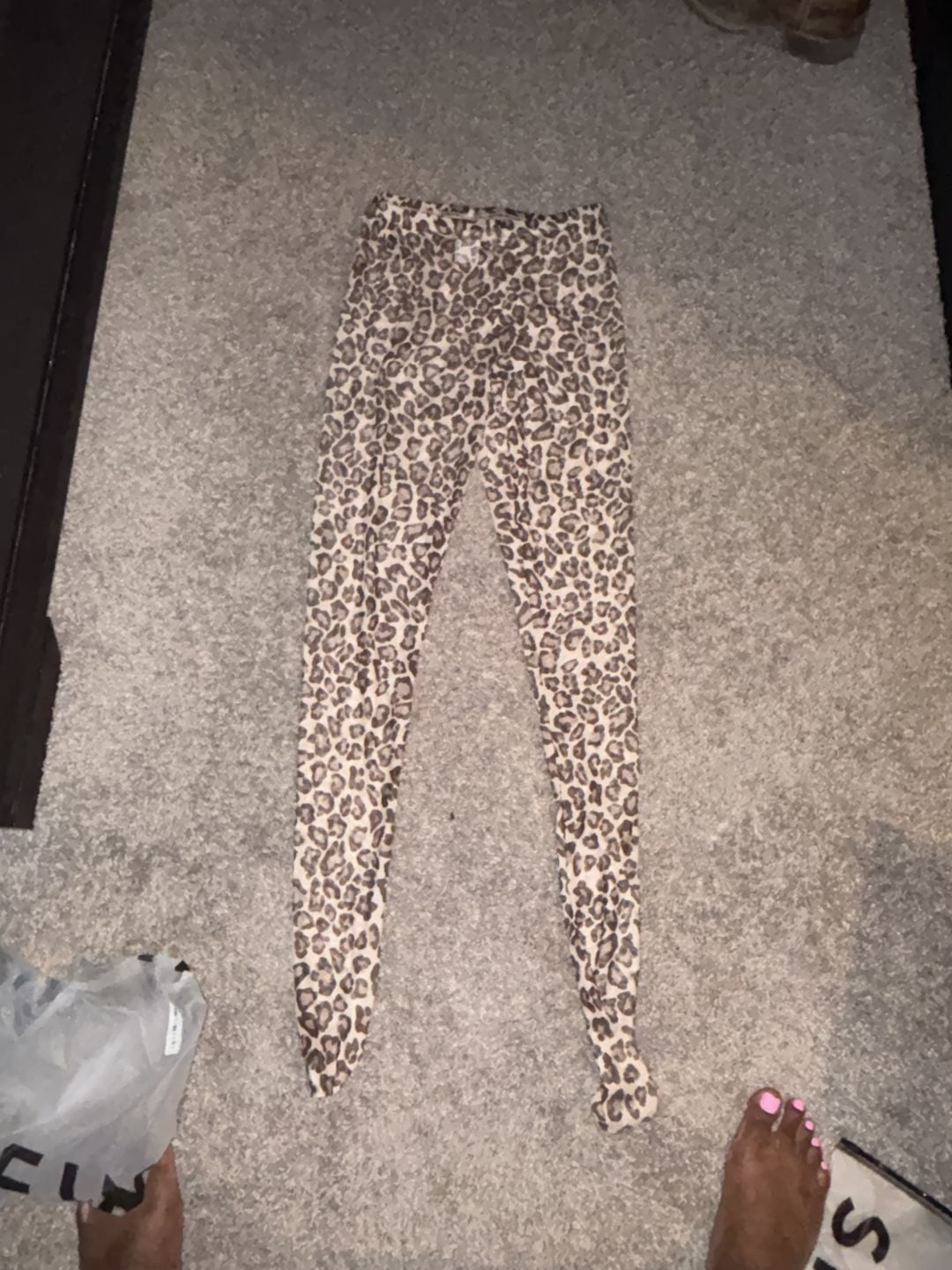 SHEIN sheer Women's Leopard Print High Waisted Stretch Leggings 2