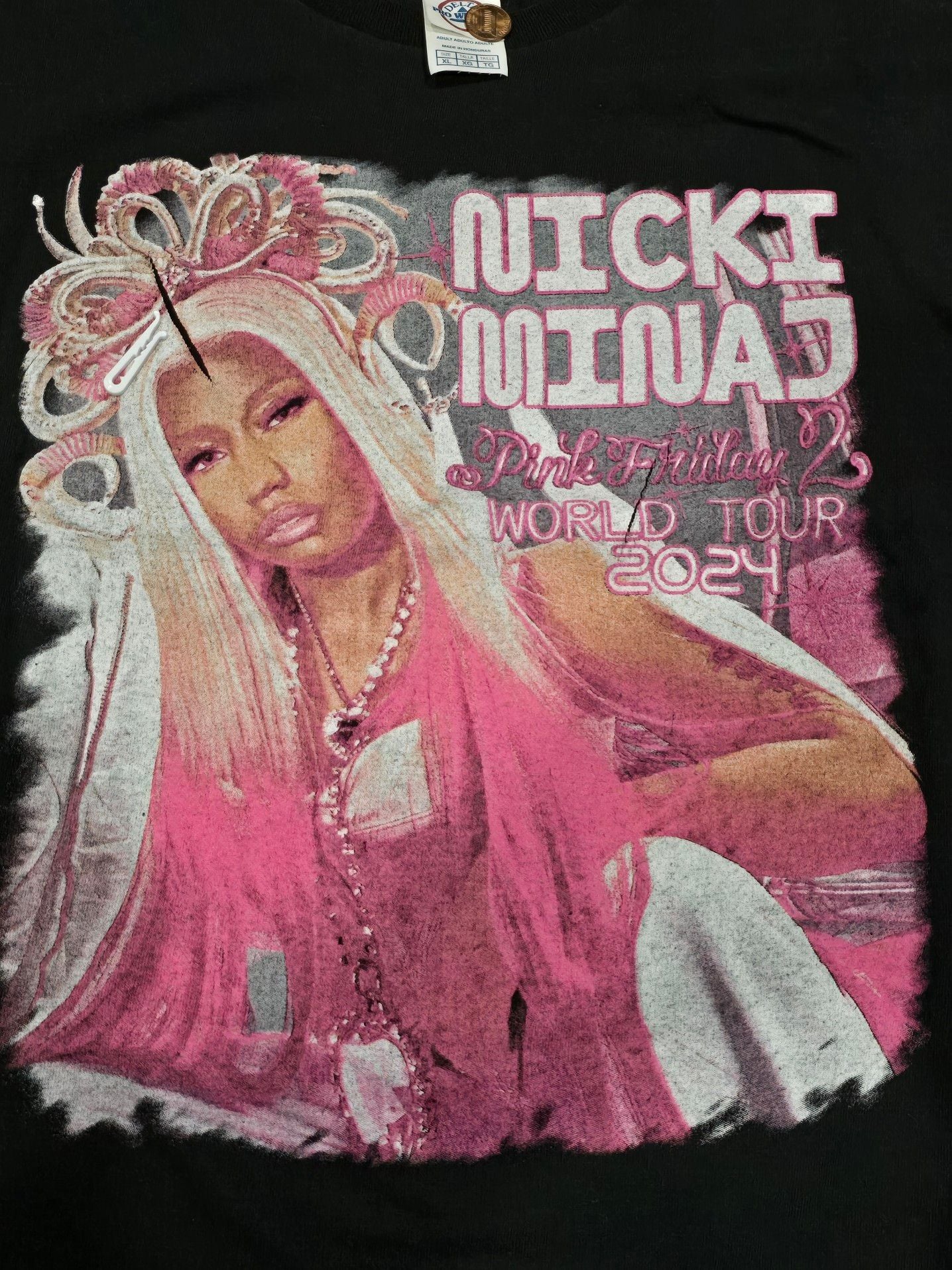 Nicki Minaj Pink Friday 2 World Tour 2024 Black Graphic T-Shirt 2