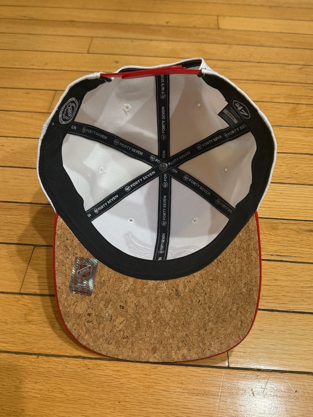 47 Brand Detroit Red Wings NHL Cork Brim Snapback Hat 7