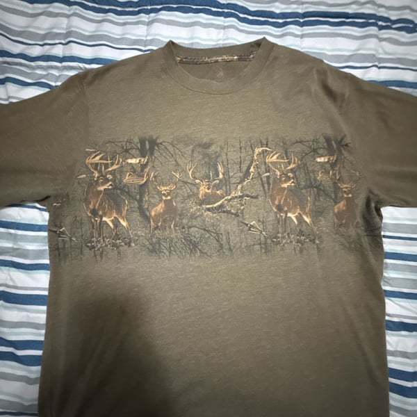 Legendary Whitetails Olive Green Hunting Deer Graphic T-Shirt
