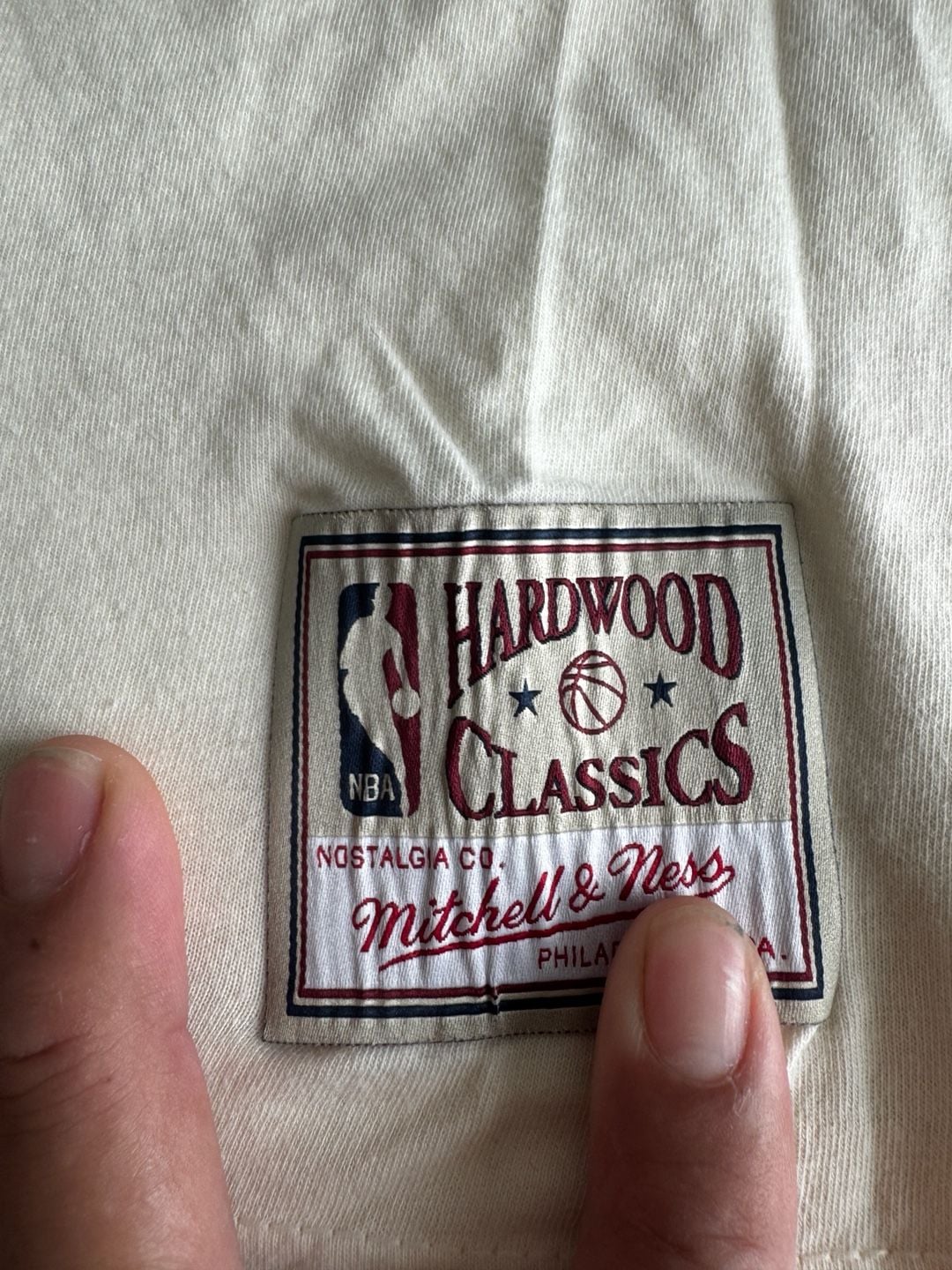 Mitchell & Ness Chicago Bulls Triple Rings NBA Champions Cream T-Shirt 3