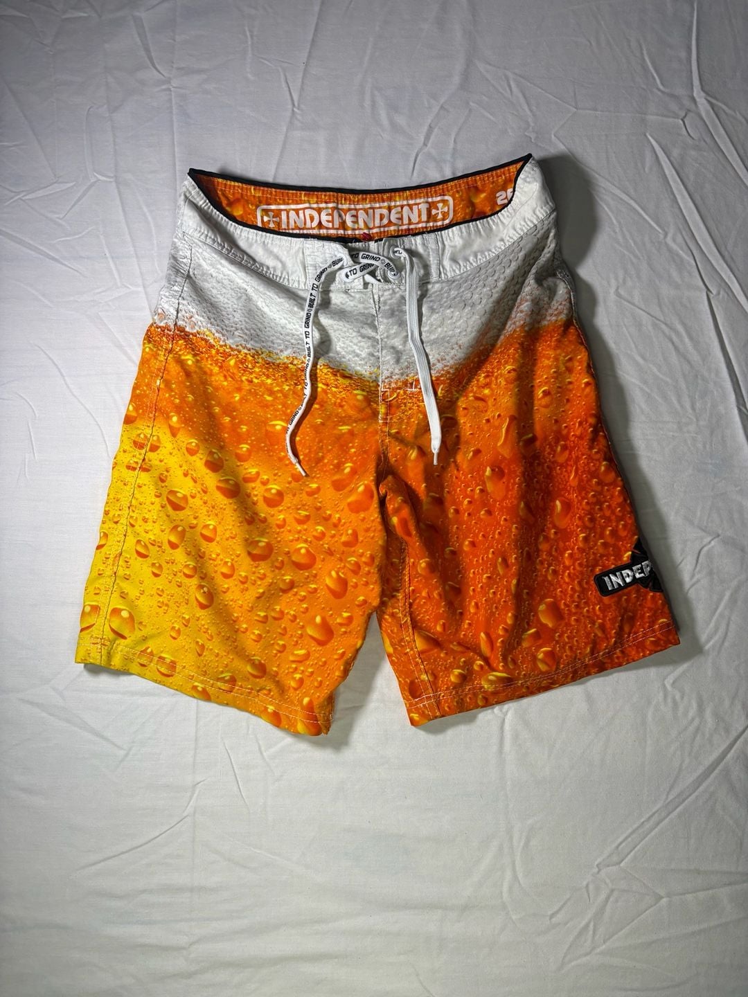 Independent 'Built to Grind' Beer Print Board Shorts 2