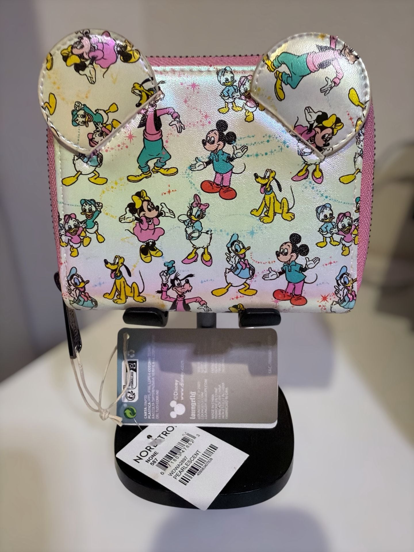Loungefly Disney100 Mickey & Friends Classic Print Iridescent Ear Wallet 2