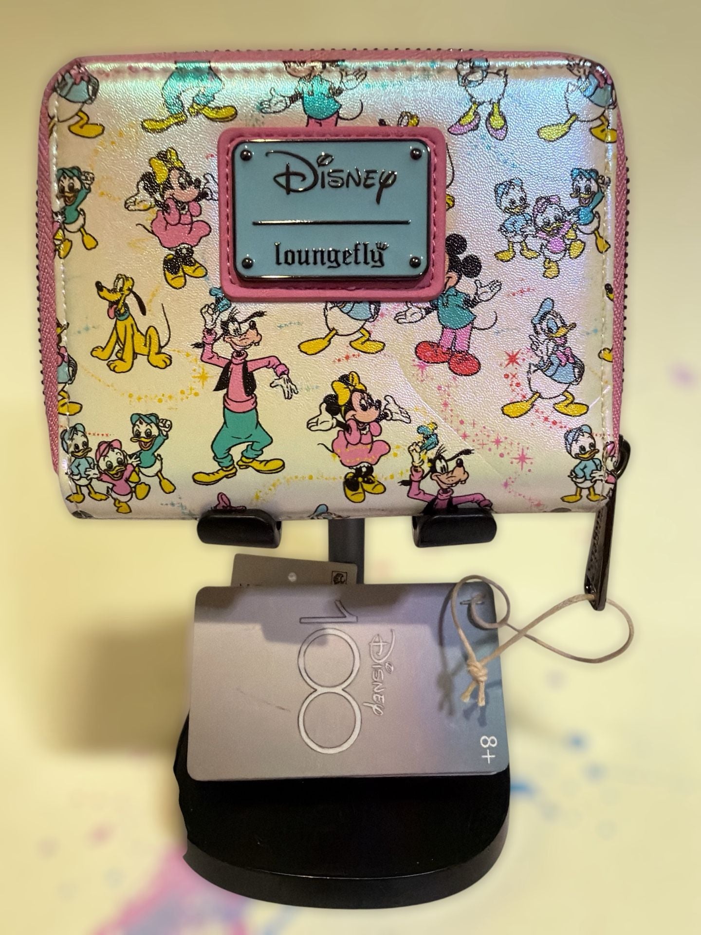 Loungefly Disney100 Mickey & Friends Classic Print Iridescent Ear Wallet 3