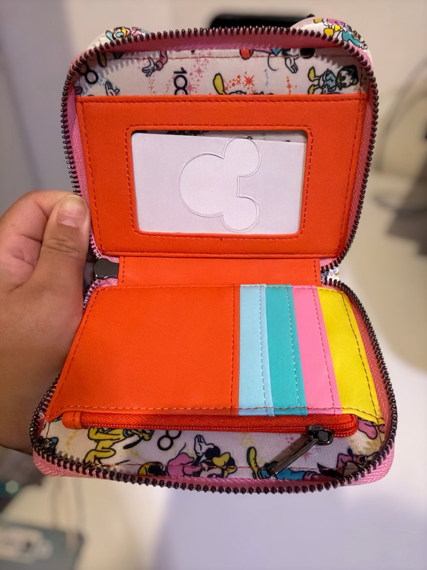 Loungefly Disney100 Mickey & Friends Classic Print Iridescent Ear Wallet 5