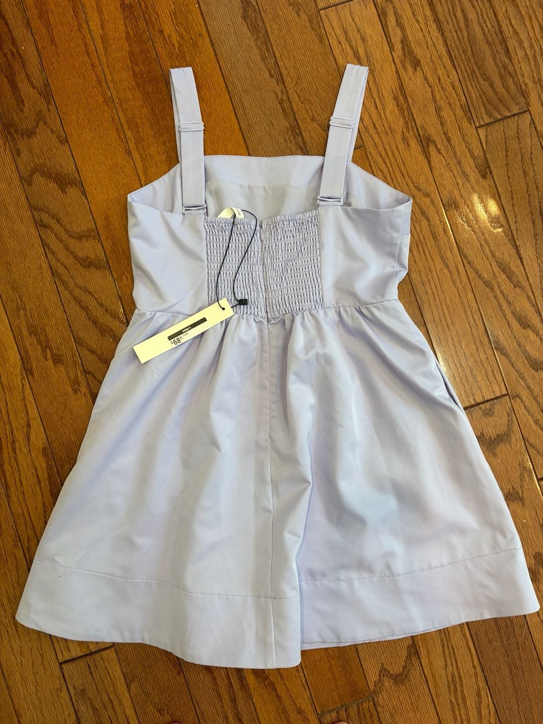 Indigo Rd. Lilac Poplin Smocked Back A-Line Mini Dress 3
