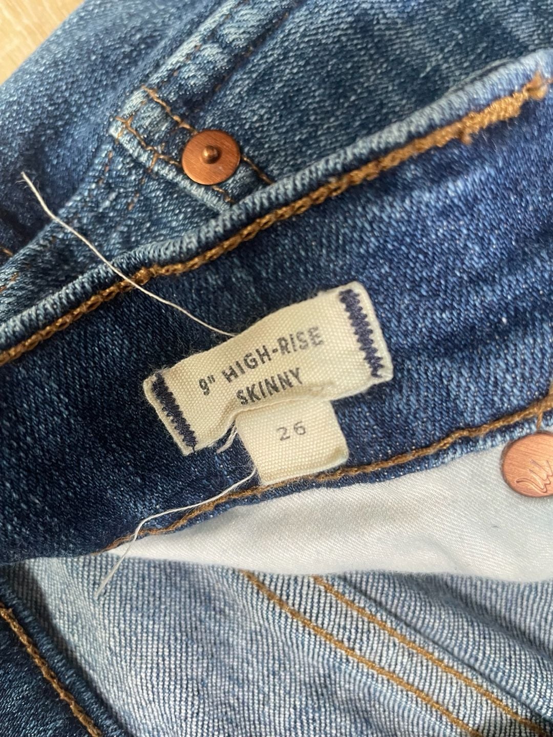 Madewell 9” High-Rise Skinny Jeans size 26 9