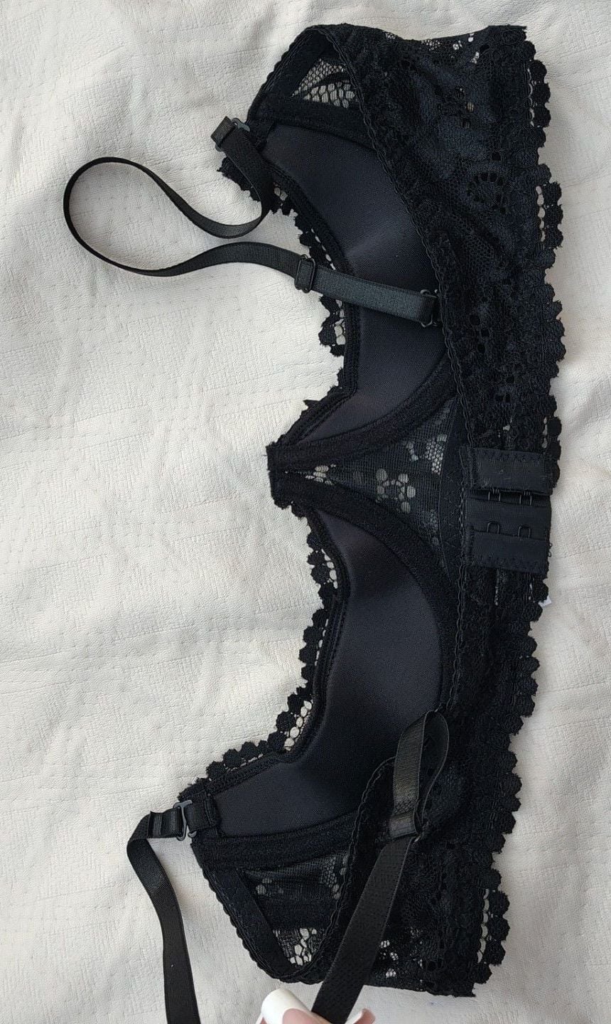 Aoiroe Women's 1/4 Cup Lace Underwired Strappy Bralette 2