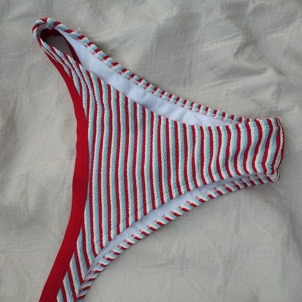 Wild Fable Women's Striped Bikini Bottom Size S