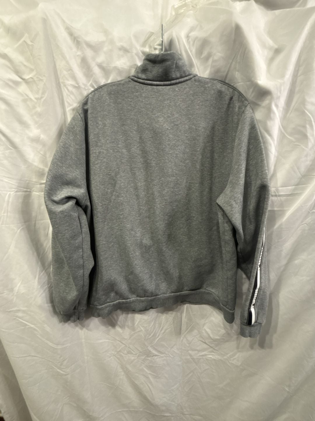 Puma Men's Heather Gray Full-Zip Track Jacket with Logo Taped Sleeves XL 5