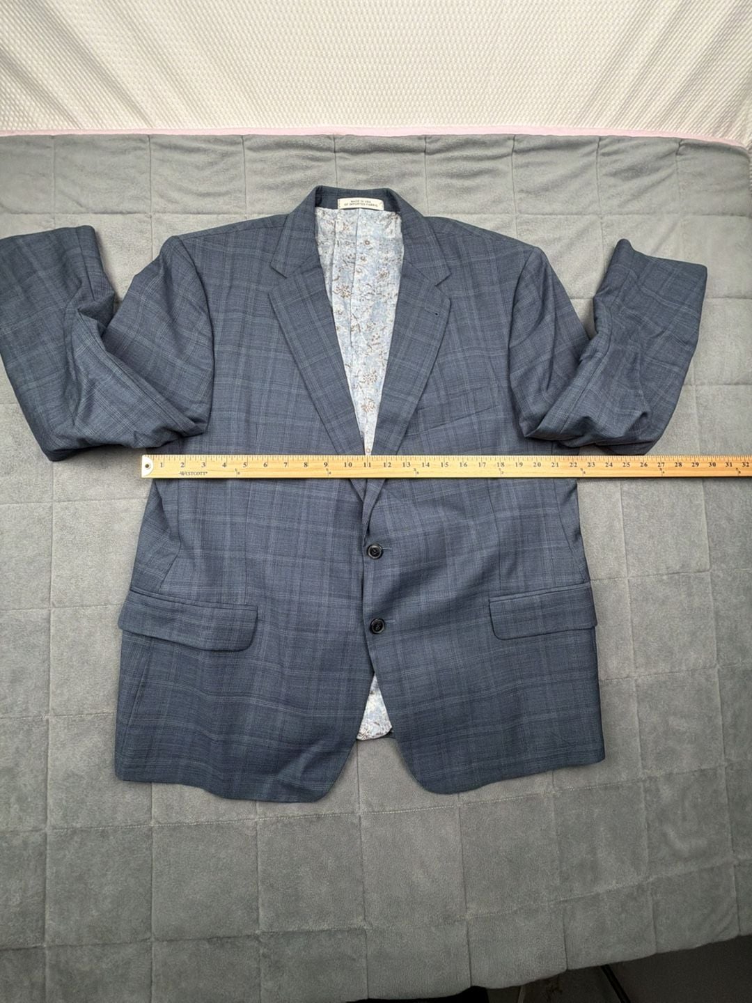 Ermenegildo Zegna Cloth Blue Plaid Wool Blazer colab w/Joseph Abboud 44S 7