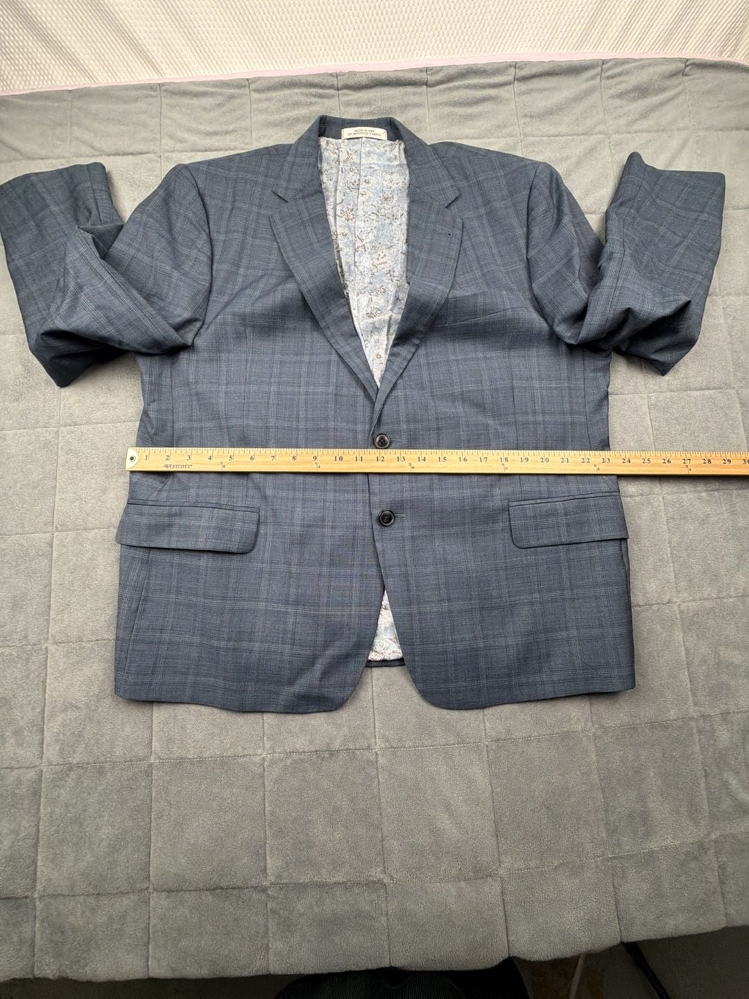 Ermenegildo Zegna Cloth Blue Plaid Wool Blazer colab w/Joseph Abboud 44S 8