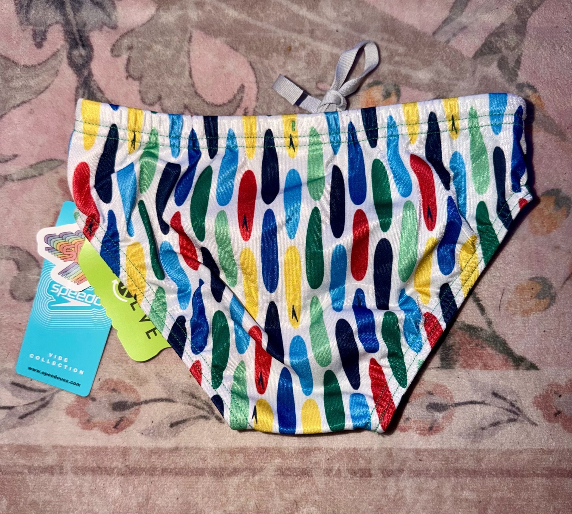 Speedo Eco Endurance surfboard Printed Swim Brief - Vibe Collection size 24 3