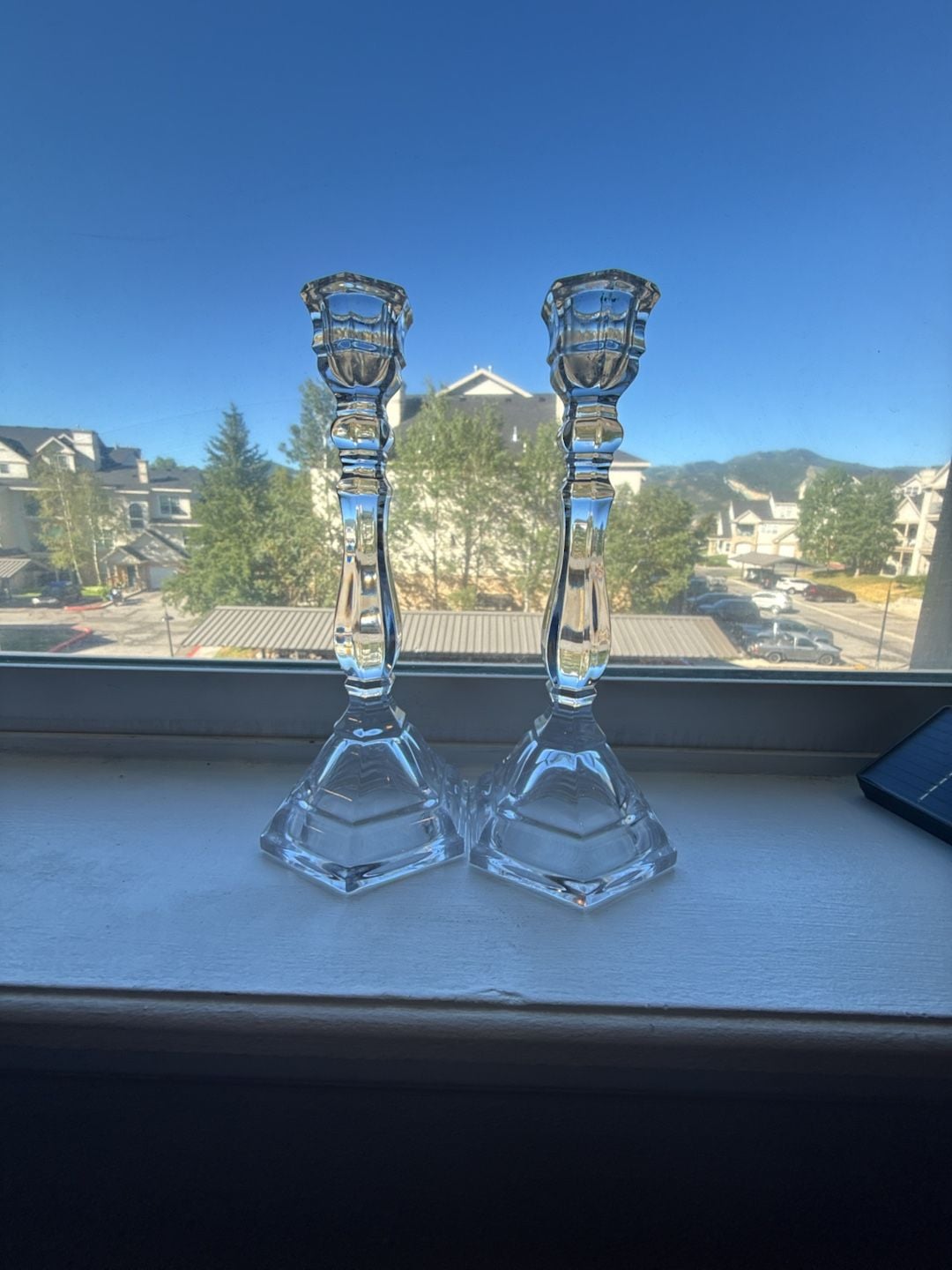 Tiffany & Co. Hampton Crystal Candlestick Holders, Pair 1