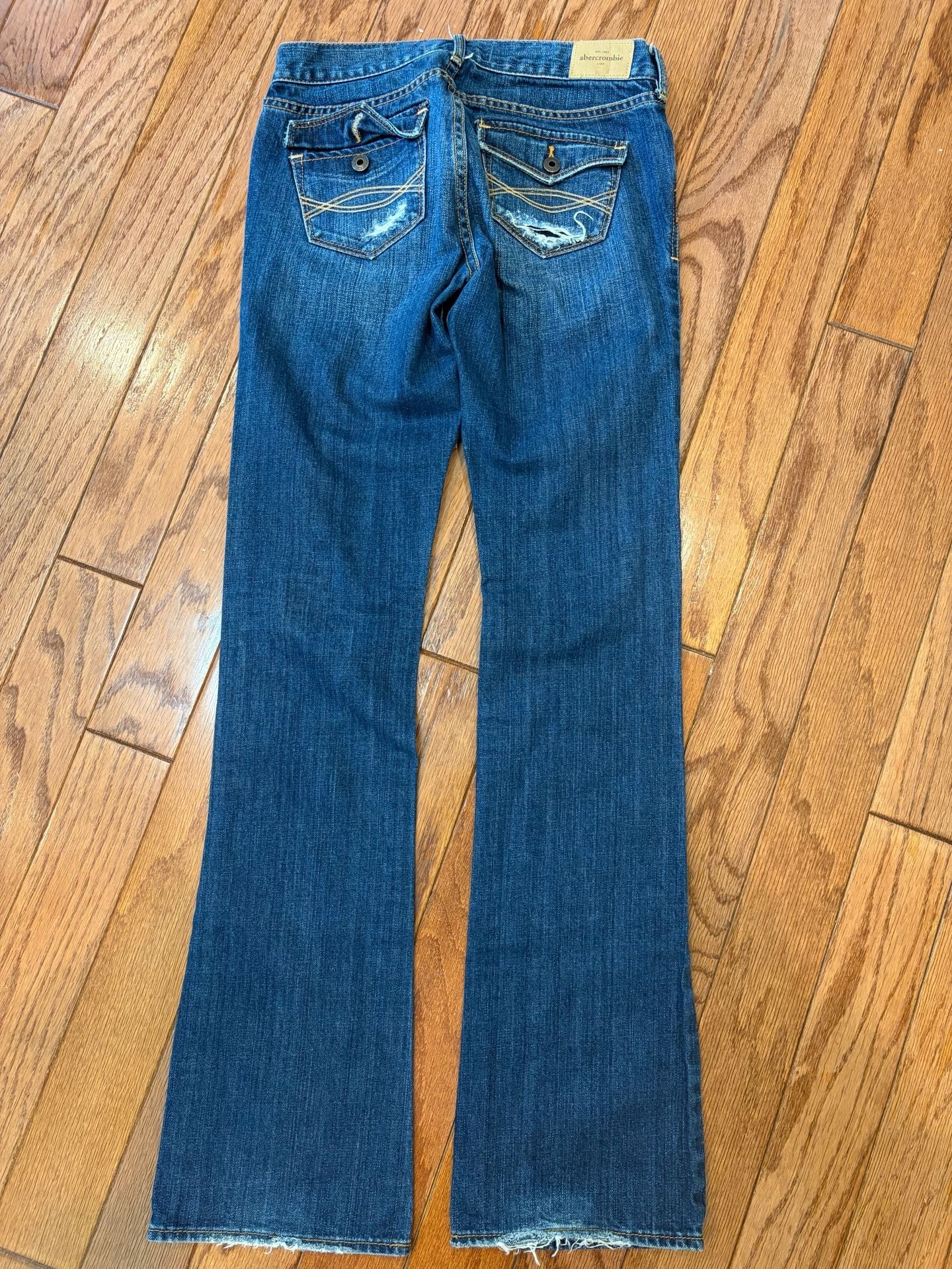 Abercrombie Kids Haley Low Rise Distressed Flare Jeans Size 16 Slim 3