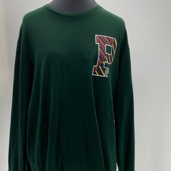 Polo Ralph Lauren Men's Long Sleeve T-Shirt with Large Graphic 'P' Logo