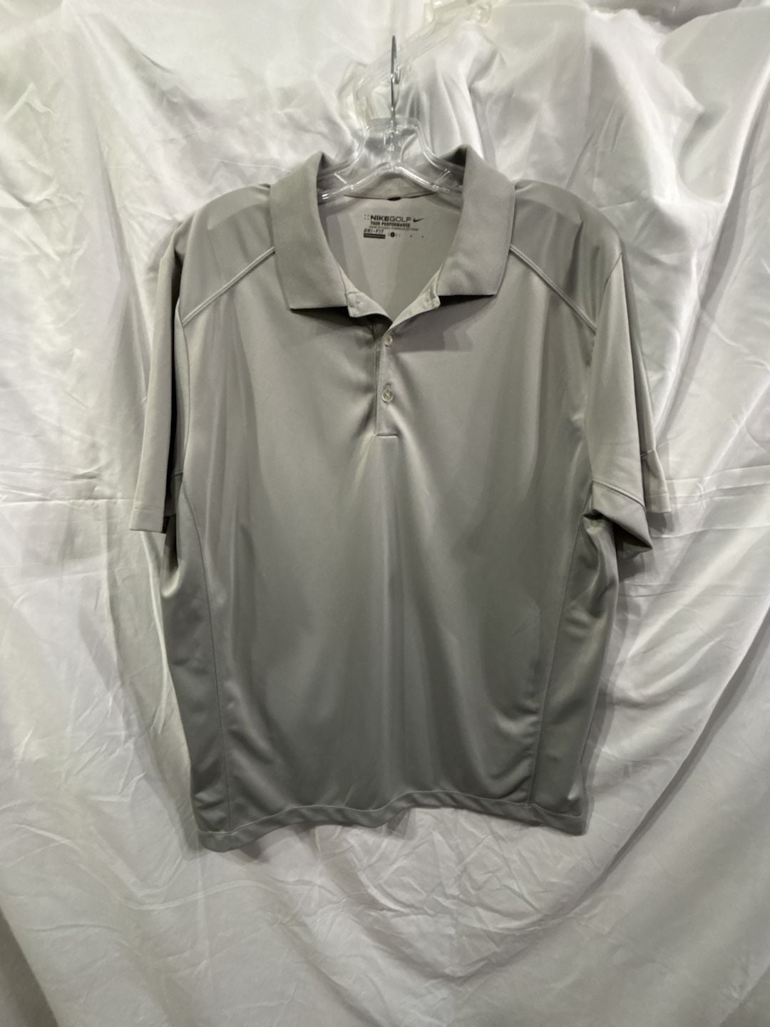 Nike Golf Tour Performance Dri-FIT Short Sleeve Gray Polo Shirt Size Large L 2