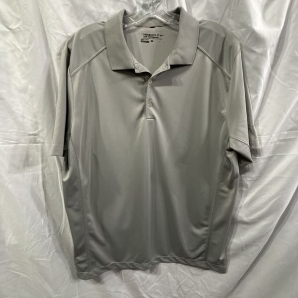 Nike Golf Tour Performance Dri-FIT Short Sleeve Gray Polo Shirt Size Large L