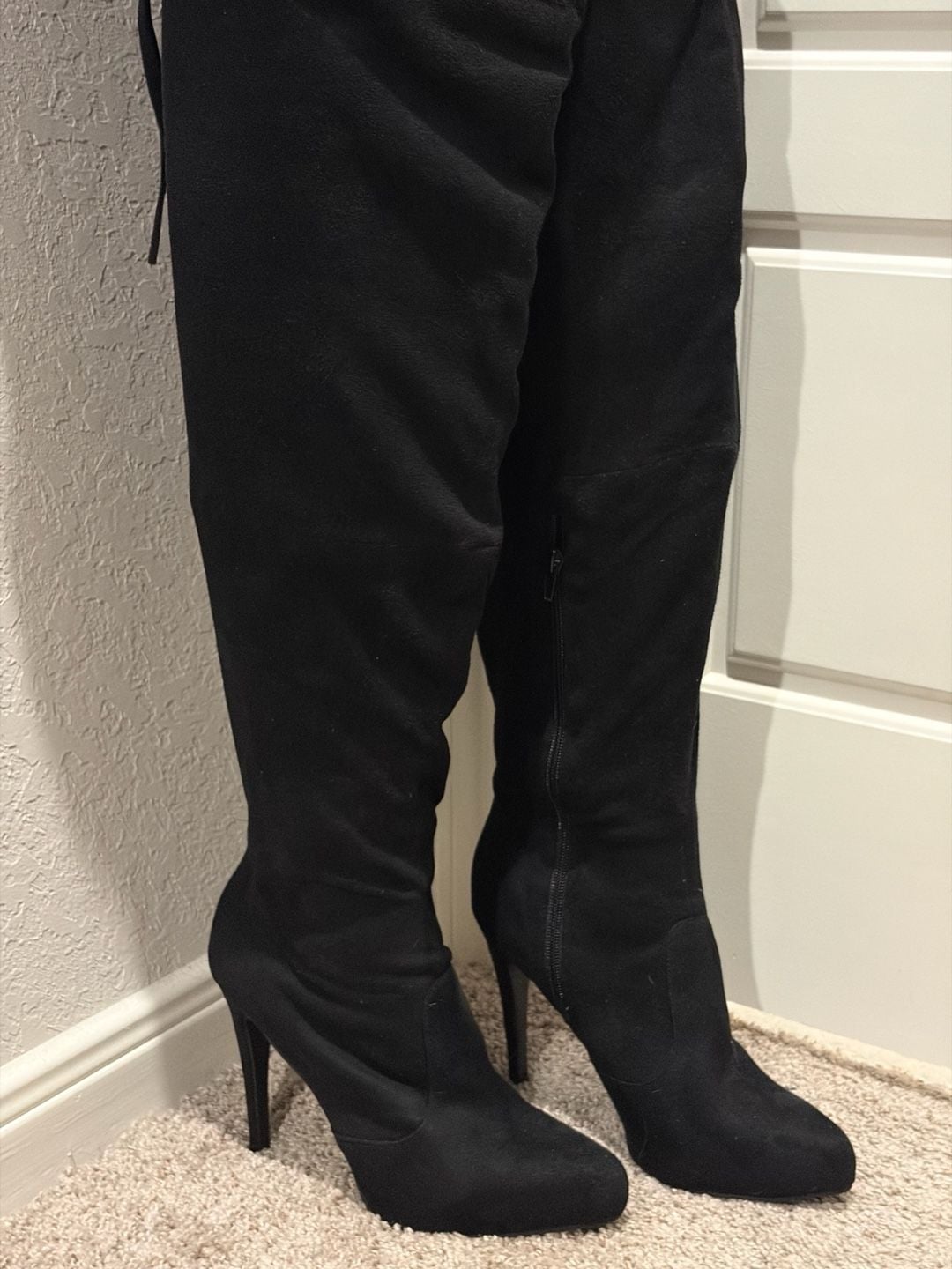 Fashion Nova Cheyanne Black Stiletto Over-The-Knee Platform Boots 1