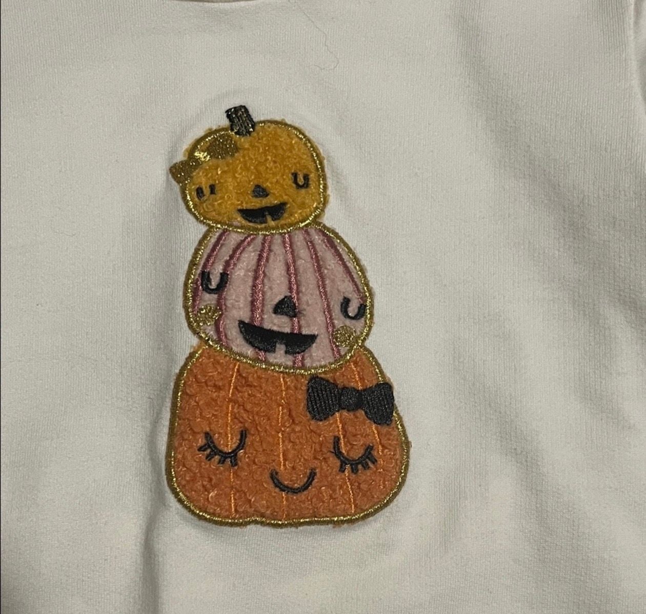 Chickpea Toddler Girls Pumpkin Stack Applique 2 piece set 2