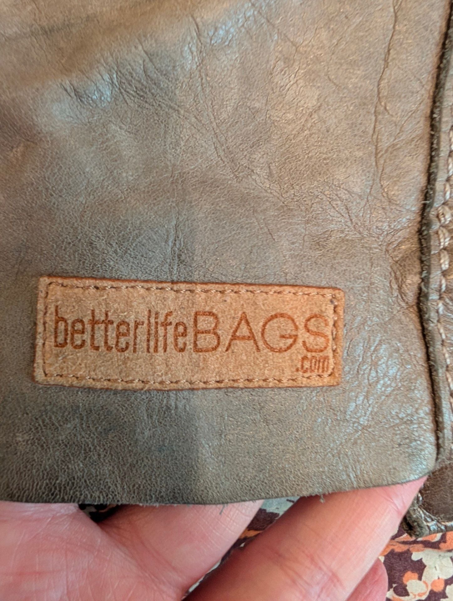 Better Life Bags Foldover Crossbody Messenger Bag w/ Floral Print & Leather Trim 3