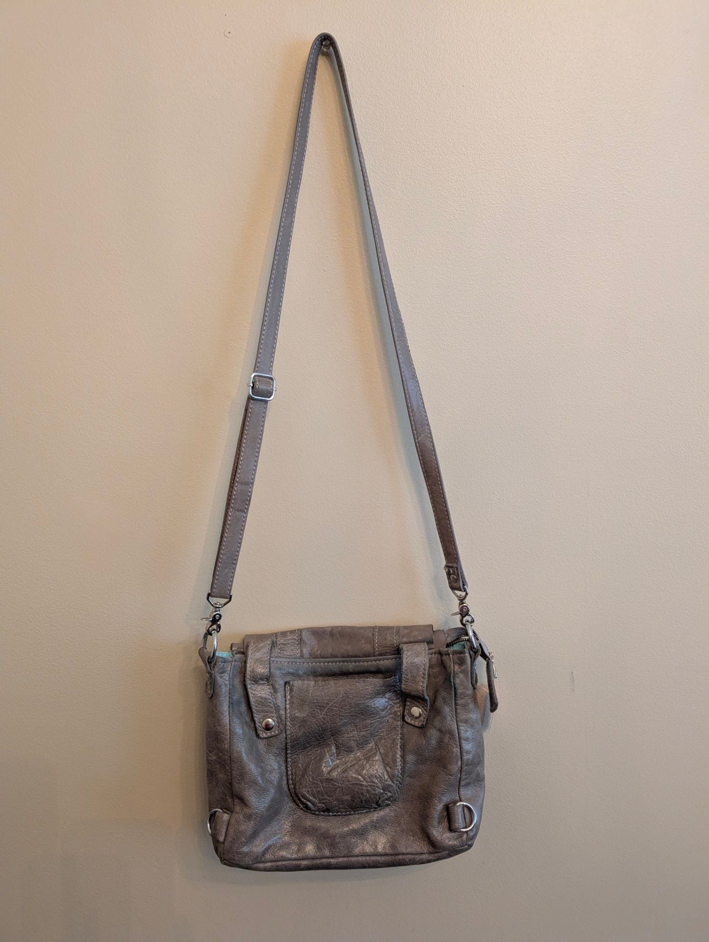 Better Life Bags Foldover Crossbody Messenger Bag w/ Floral Print & Leather Trim 4