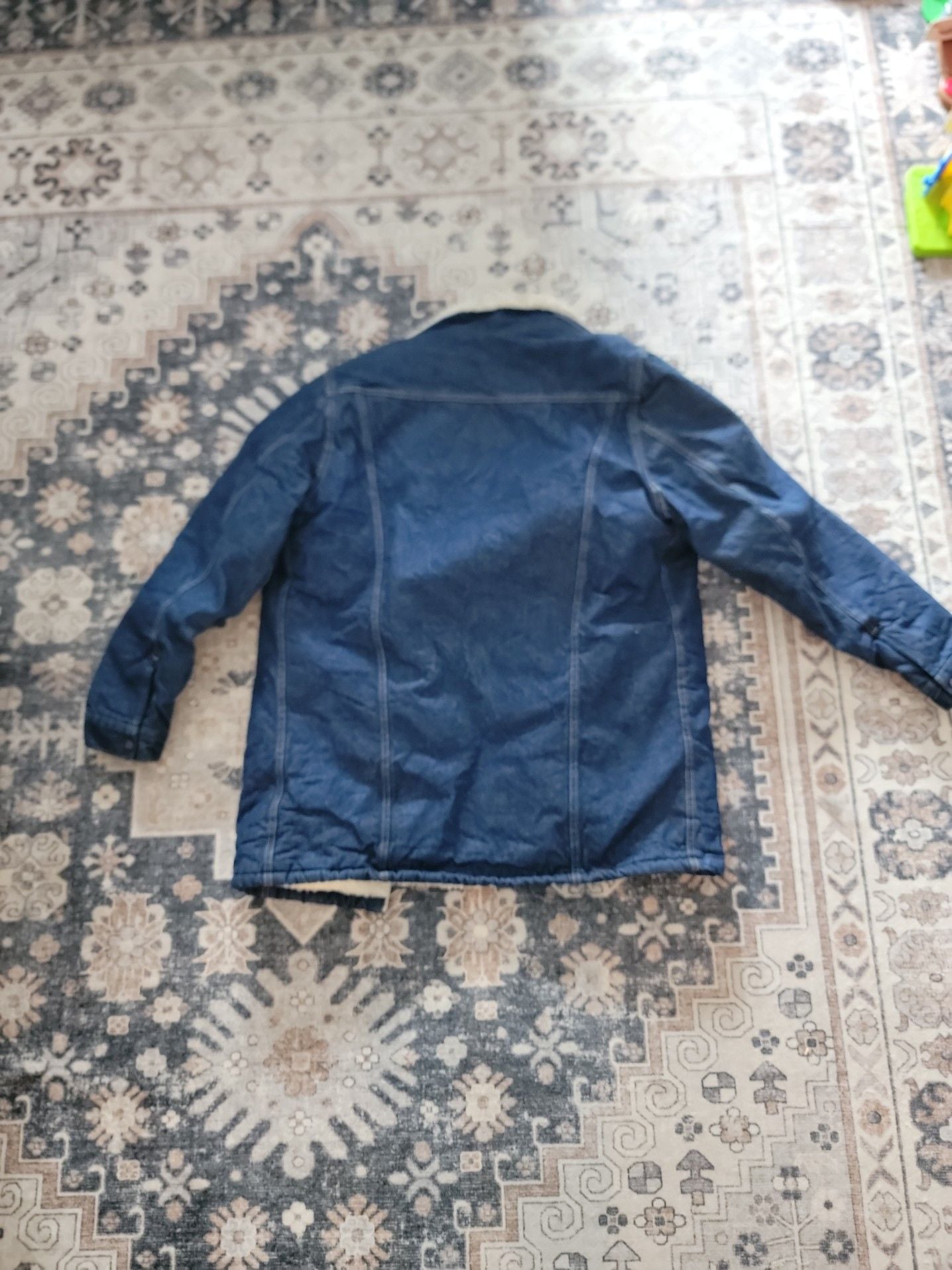Vintage Roebucks Sears Western Wear Sherpa Lined Denim Jacket 4