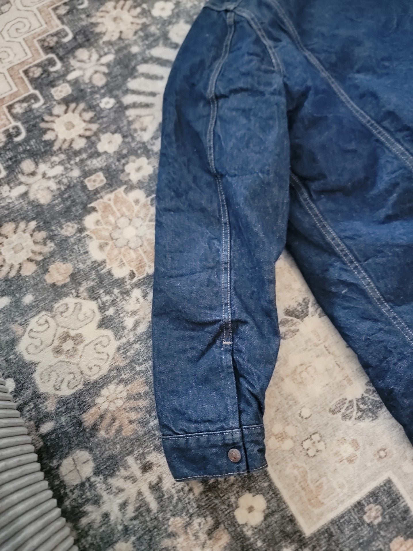 Vintage Roebucks Sears Western Wear Sherpa Lined Denim Jacket 5