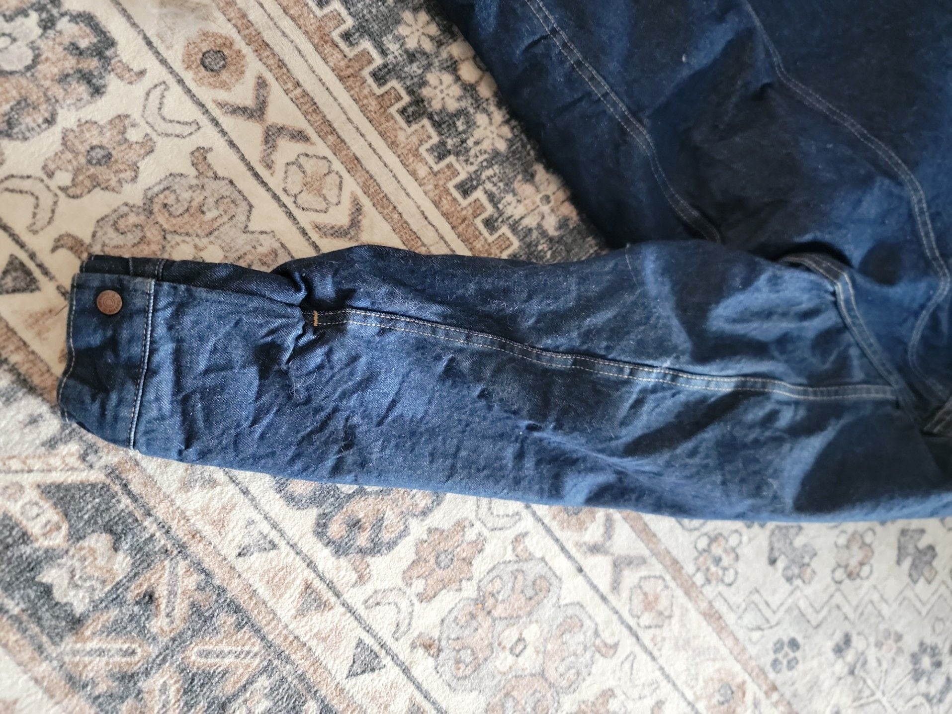 Vintage Roebucks Sears Western Wear Sherpa Lined Denim Jacket 6