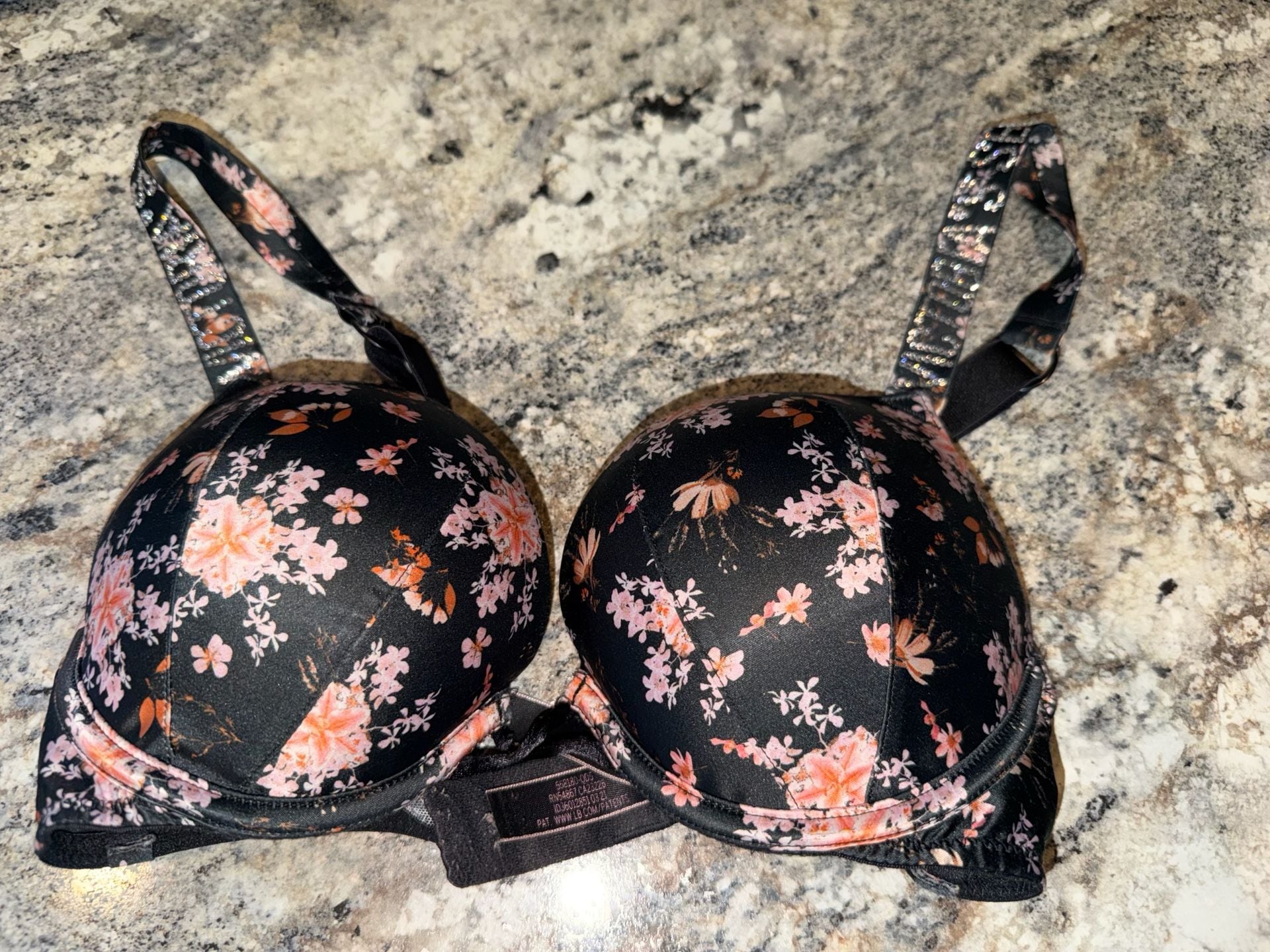 Victoria's Secret Bombshell Plunge Shine Strap Floral Bra 1