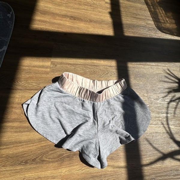 Victoria's Secret Grey Jersey Lounge Sleep Shorts with Satin Waistband