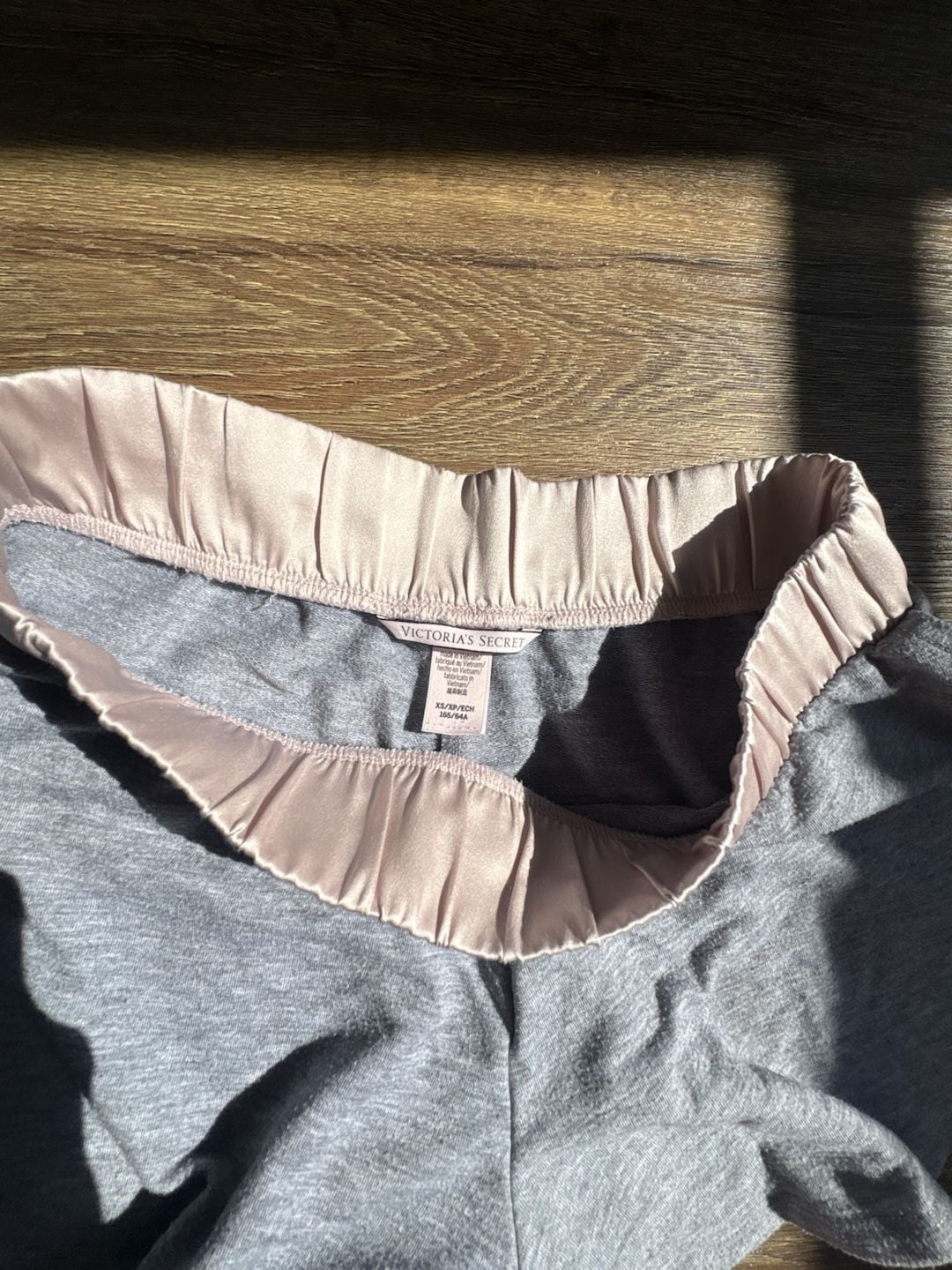 Victoria's Secret Grey Jersey Lounge Sleep Shorts with Satin Waistband 2