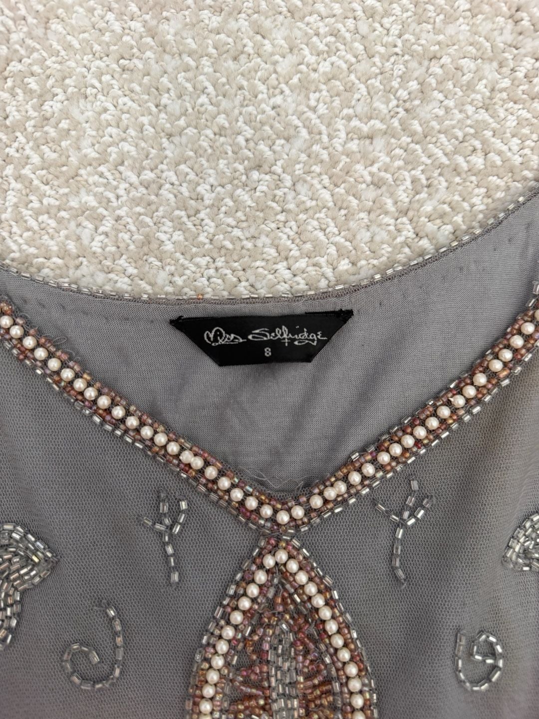 Miss Selfridge Embellished Beaded Mesh Crop Camisole Top 3